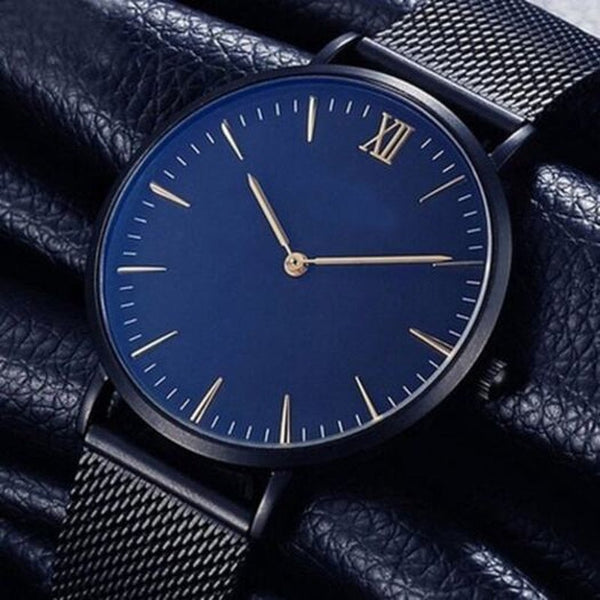 Veile Studios Men Classic Gold Quartz Stainless Steel Wrist Luxury Roman Numerals Watch Multi A Watches