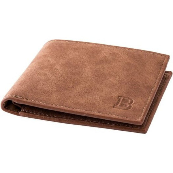 Men Fashion Leisure Businessleather Bifold Wallet Black Wallets