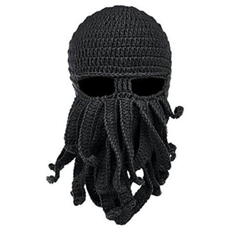 Funny Tentacle Octopus Hat Hand Knitted Crochet Wool Warm Casual Winter Beanie