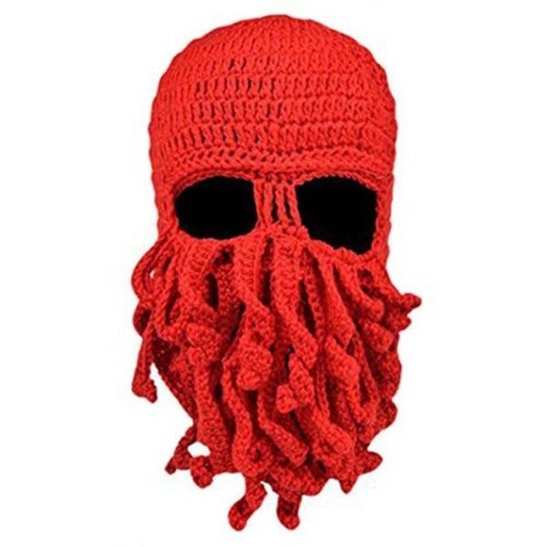 Funny Tentacle Octopus Hat Hand Knitted Crochet Wool Warm Casual Winter Beanie Hats & Headwear