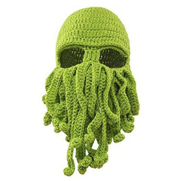 Funny Tentacle Octopus Hat Hand Knitted Crochet Wool Warm Casual Winter Beanie Hats & Headwear