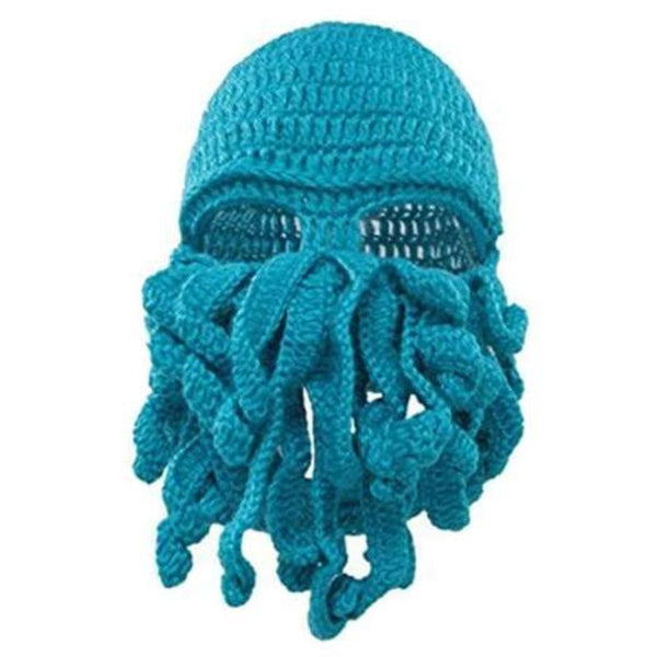 Funny Tentacle Octopus Hat Hand Knitted Crochet Wool Warm Casual Winter Beanie Hats & Headwear