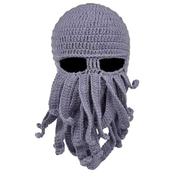 Funny Tentacle Octopus Hat Hand Knitted Crochet Wool Warm Casual Winter Beanie Hats & Headwear
