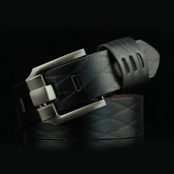 Men Retro Easy Match Locomotive Belt Leisure Business Waistband Coffee Belts