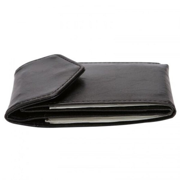 Men Rfid Creative Short Wallet Slim Pu Card Pack Snap Fastener Brown Wallets