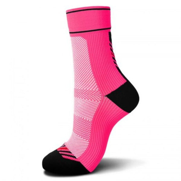 Men's Autumn Winter Professional Cycling Moisture Wicking Patchwork Design Black Socks