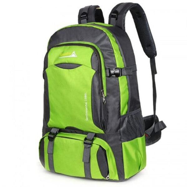 Men's Backpack Waterproof Nylon Large Capacity Outdoor Mountaineering Bag Green Rucksacks