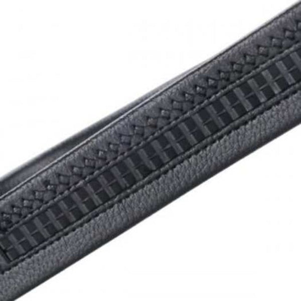 Men's Business Solid Color Automatic Buckle Waistband Black Belts