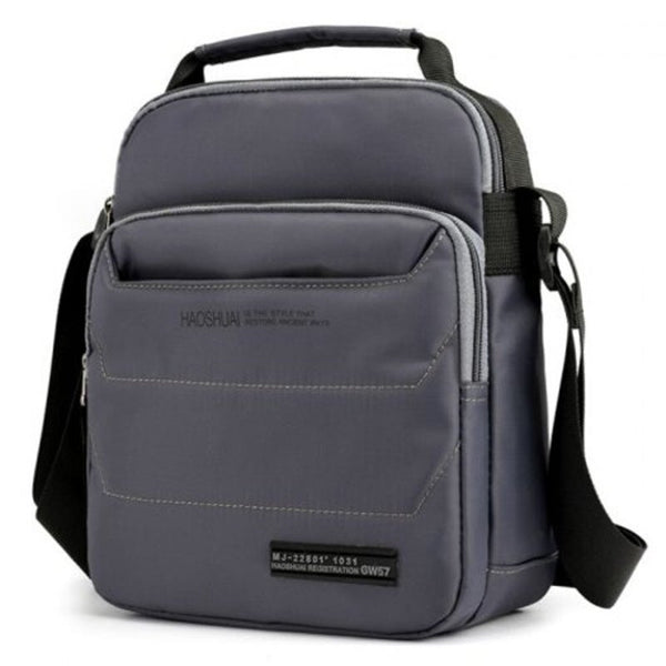 Men's Business Style Crossbody Bag Leisure Stitching Shoulder Pack Battleship Gray Bags