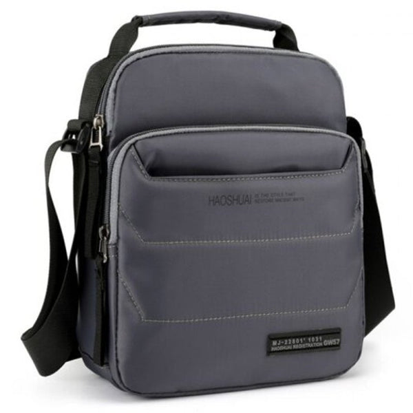 Men's Business Style Crossbody Bag Leisure Stitching Shoulder Pack Battleship Gray Bags