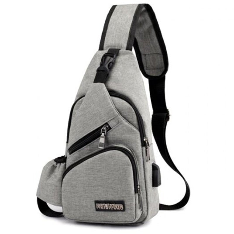 Men's Casual Oxford Outdoor Sports Crossbody Bag Gray Bags