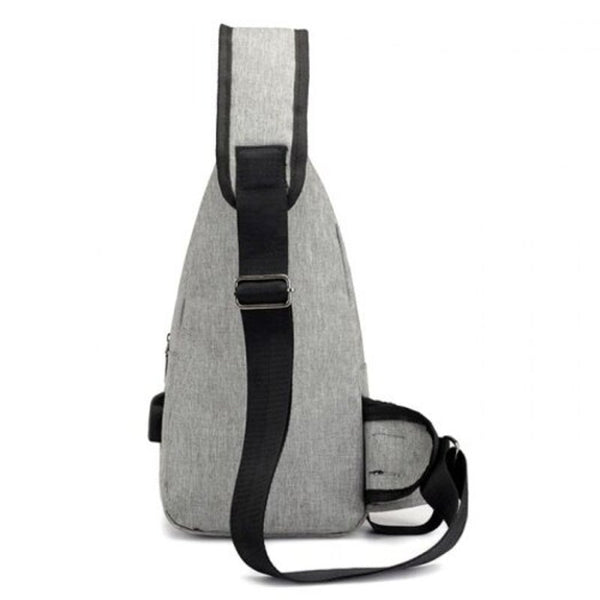 Men's Casual Oxford Outdoor Sports Crossbody Bag Gray Bags