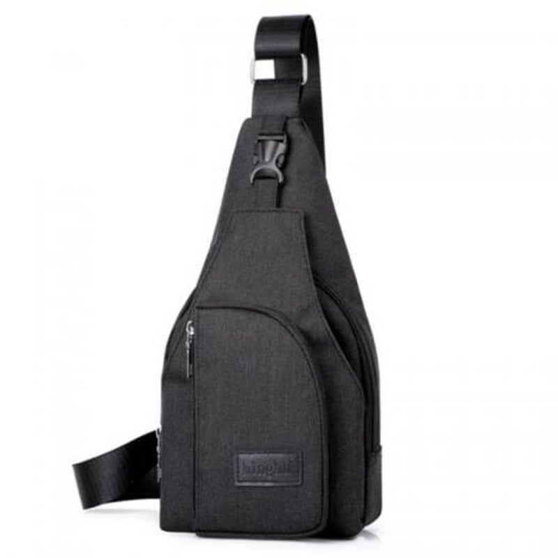 Men's Chest Bag One Shoulder Sports Black Bags