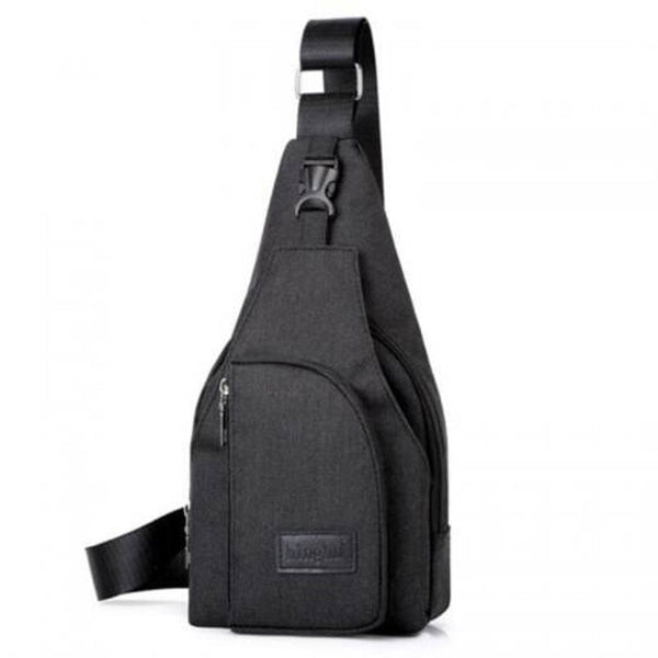 Men's Chest Bag One Shoulder Sports Black Bags