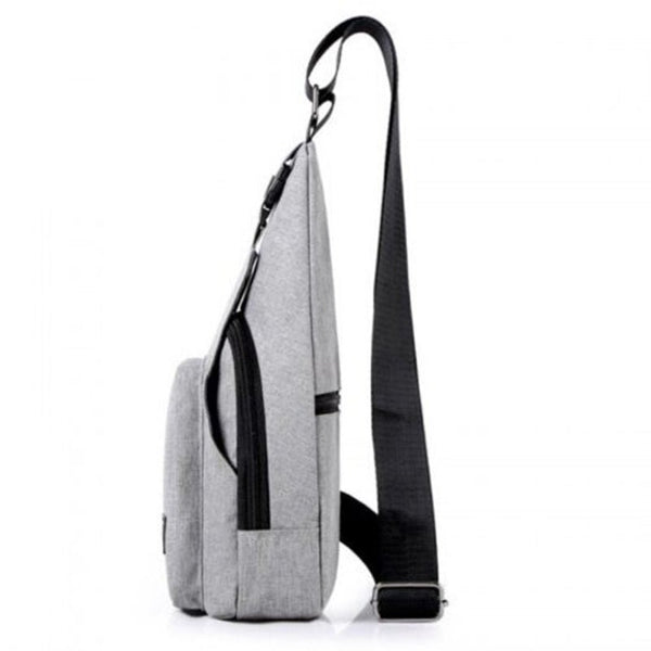 Men's Chest Bag One Shoulder Sports Black Bags