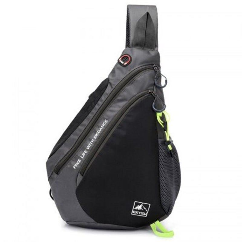 Oxford Cloth Waterproof Outdoor Travel Crossbody Shoulder Chest Bag Unisex Black Bags