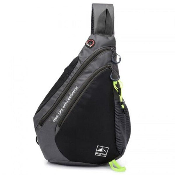 Oxford Cloth Waterproof Outdoor Travel Crossbody Shoulder Chest Bag Unisex Black Bags