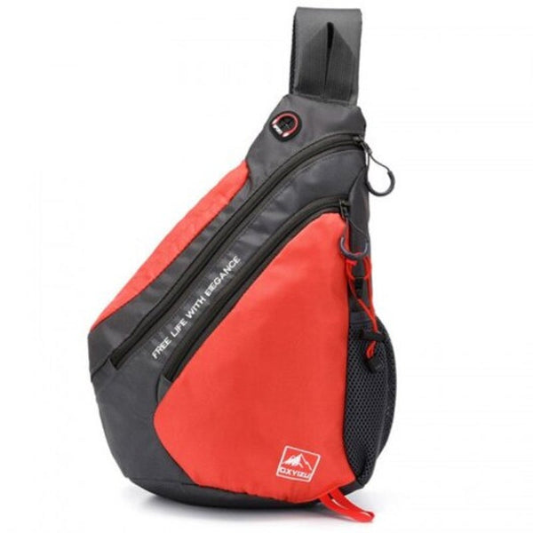 Oxford Cloth Waterproof Outdoor Travel Crossbody Shoulder Chest Bag Unisex Black Bags