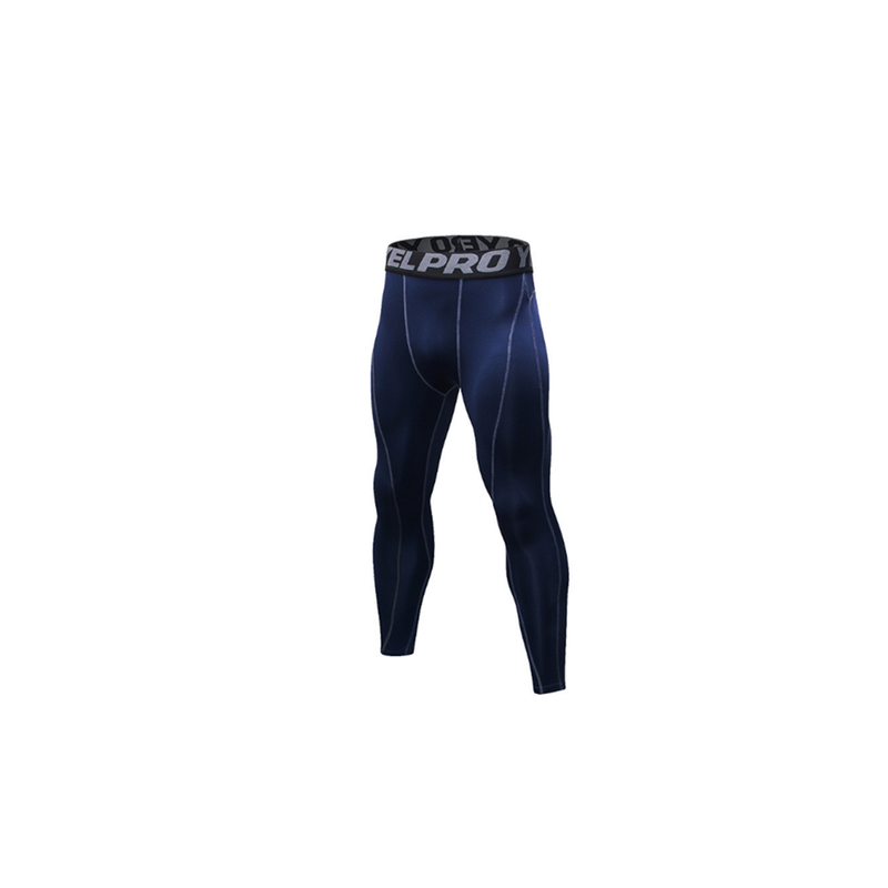Men's Compression Pants Baselayer Cool Dry Sports Tights Leggings Navy Compression & Base Layers