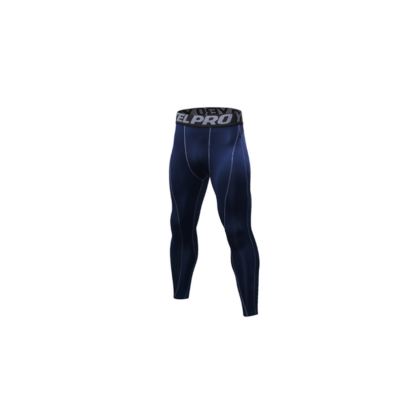 Men's Compression Pants Baselayer Cool Dry Sports Tights Leggings Navy