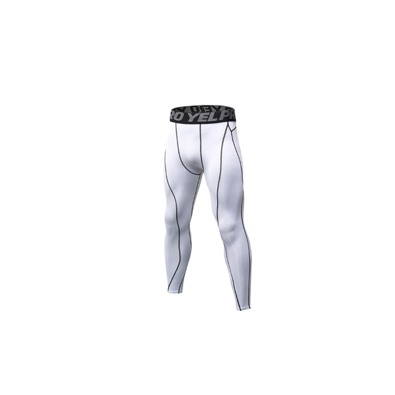 Men's Compression Pants Baselayer Cool Dry Sports Tights Leggings White Compression & Base Layers