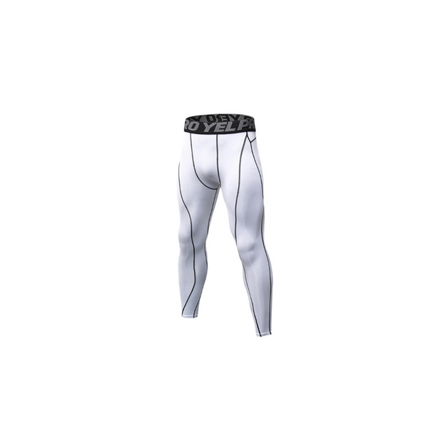 Men's Compression Pants Baselayer Cool Dry Sports Tights Leggings White Compression & Base Layers