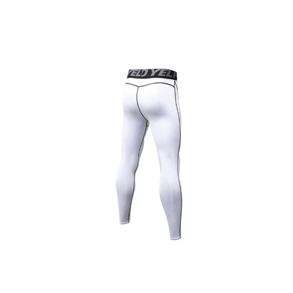 Men's Compression Pants Baselayer Cool Dry Sports Tights Leggings White Compression & Base Layers