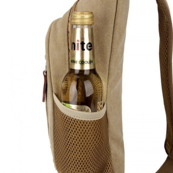 Men's Crescent Canvas Chest Crossbody Shoulder Bag Outdoor Sports Casual Handbag Bags