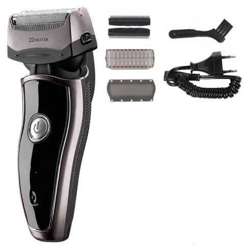 Mens Electric Foil Shaver With 2 Spare Heads Rechargeable Cordless Men's Shavers