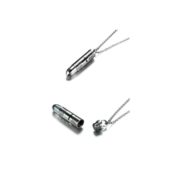 Veile Studios Men's Engraved English Lord's Prayer Stainless Steel Cross Pendant Silver Pendants