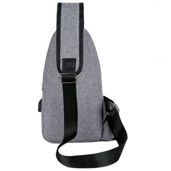Men's Fashion Crossbody Bag Chest Pack Dark Gray Bags