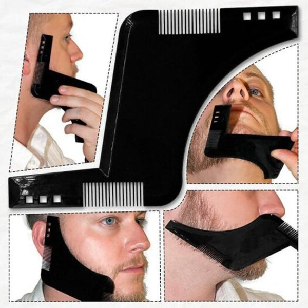Men's Fashion Moustache Razor Comb Trimming Tool Black