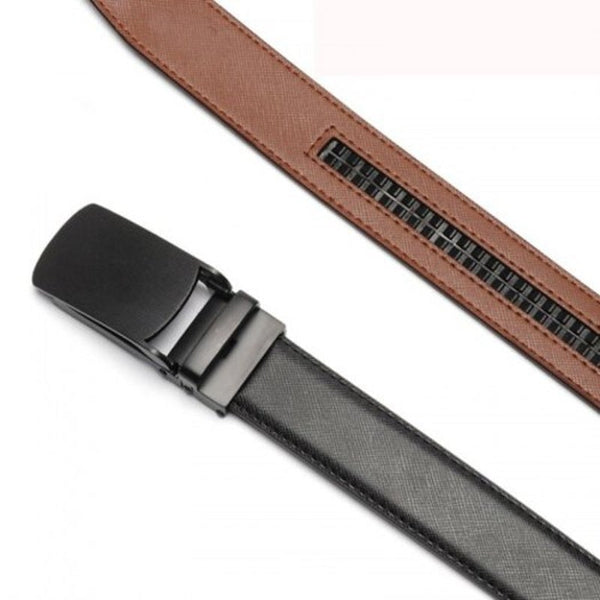 Men's Fashion Urban Business Automatic Buckle Belt Black 120Cm Belts