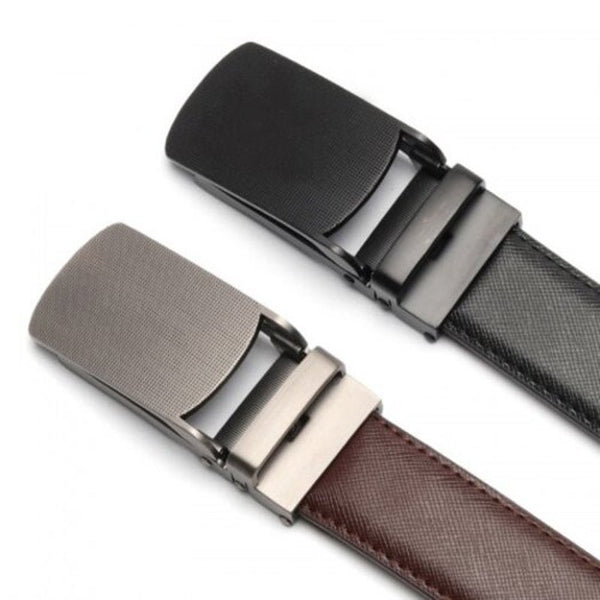 Men's Fashion Urban Business Automatic Buckle Belt Black 120Cm Belts