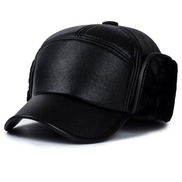 Hats & Headwear Men's Fashion Warm Bomber Hat Winter Ear Protection Baseball Cap Black