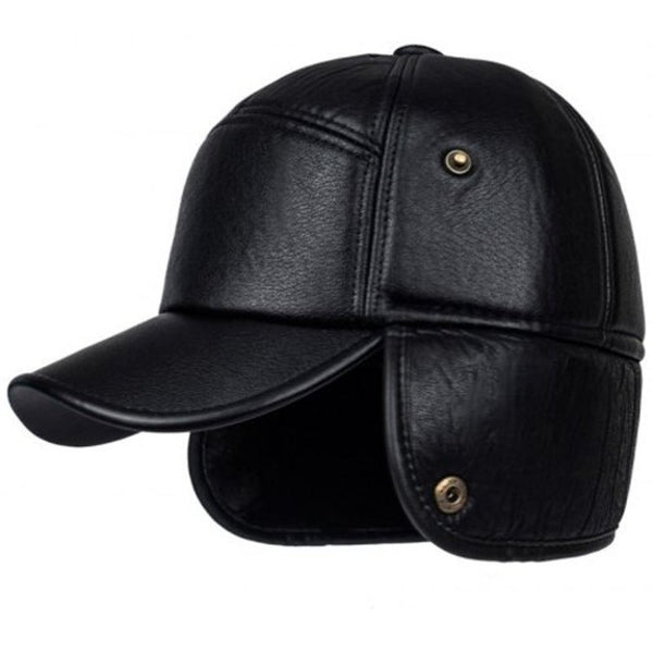 Hats & Headwear Men's Fashion Warm Bomber Hat Winter Ear Protection Baseball Cap Black