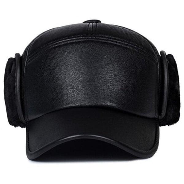 Hats & Headwear Men's Fashion Warm Bomber Hat Winter Ear Protection Baseball Cap Black