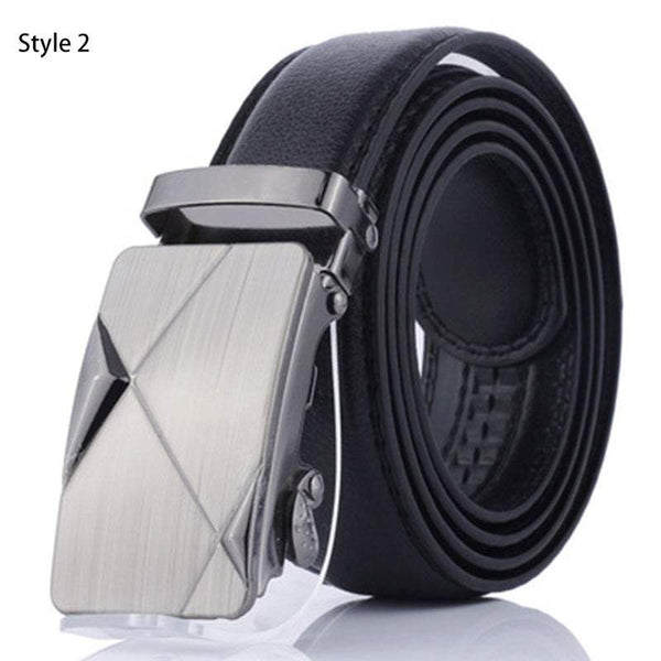 Men's Leather Automatic Buckle Fashion Dress Belts