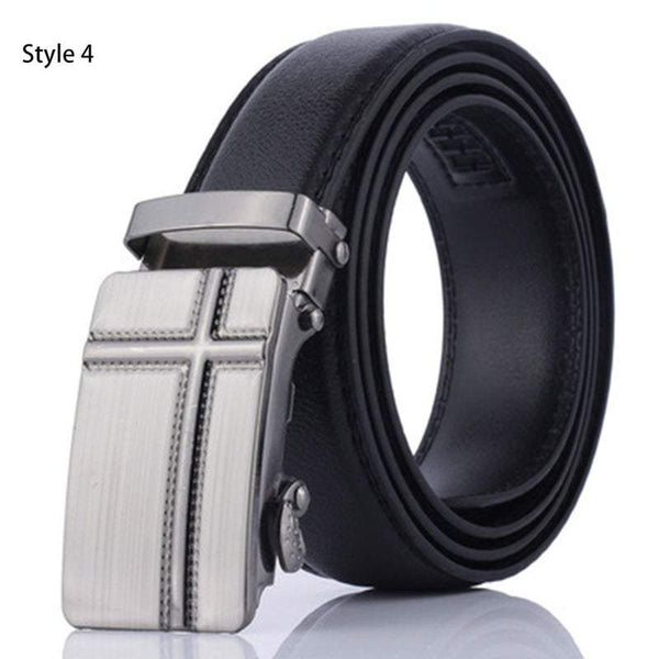 Men's Leather Automatic Buckle Fashion Dress Belts