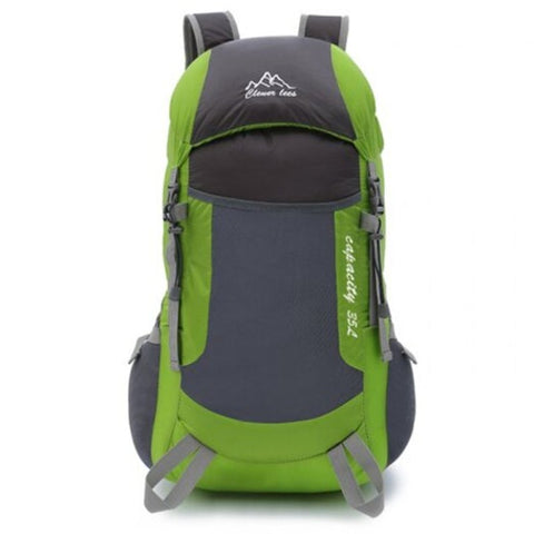 Men's Outdoor Big Size Foldable Backpack Lightweight Waterproof Sport Climbing Student Leisure Bag Green Snake