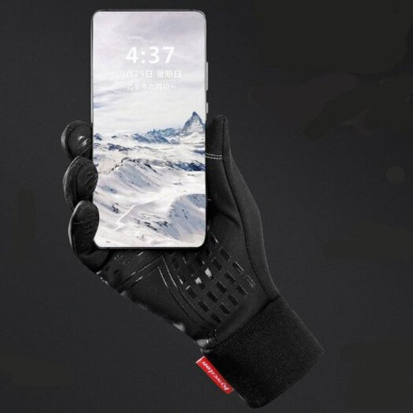 Men's Outdoor Warm Windproof Cycling Touch Screen Sports Black Xl Gloves
