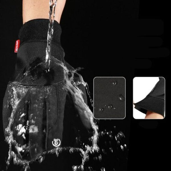 Men's Outdoor Warm Windproof Cycling Touch Screen Sports Black Xl Gloves