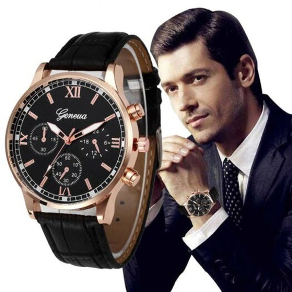 Veile Studios Men's Quartz Watch Fashion Business Style Casual Accessory Black Watches