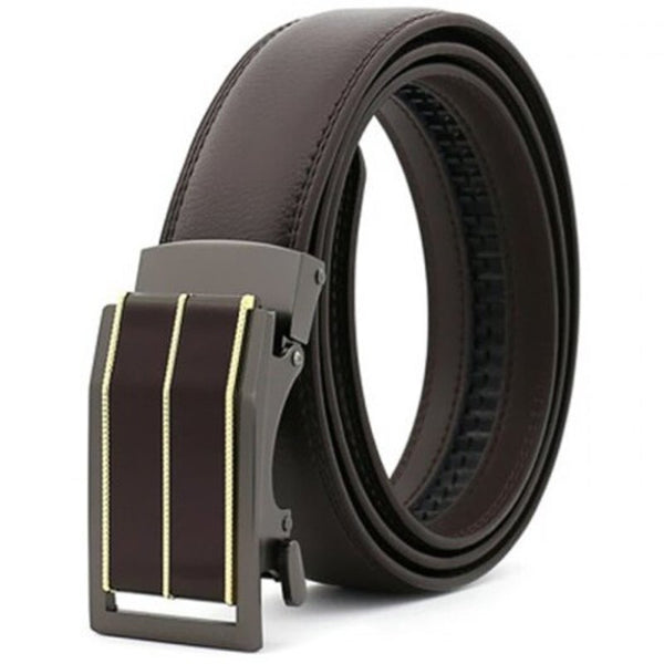 Men's Simple Automatic Buckle Business Casual Belt Black