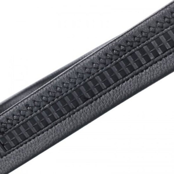 Men's Simple Solid Color Belt Automatically Buckle Daily Casual Waistband Black Belts