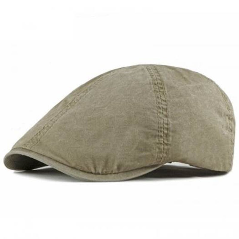 Men's Sunshine British Beret Hat Simple Durable Khaki Hats