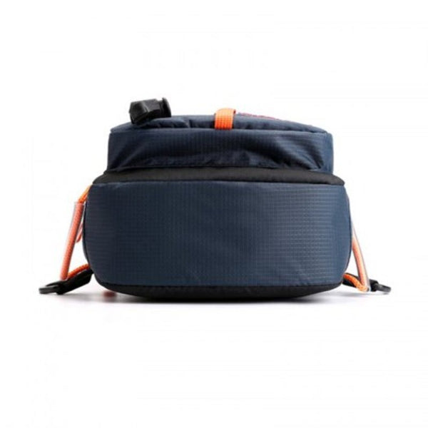 Men's Water Resistant Nylon Material Patchwork Chest Bag Shoulder Pack Deep Blue