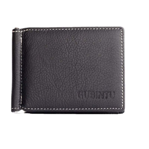 Women's Men Slim Leather Billfold Multifunction Wallet Money Clip