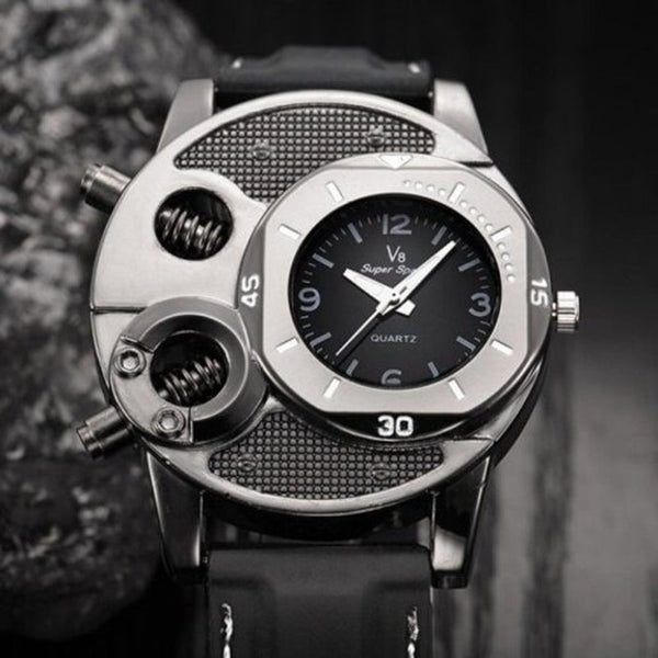 Veile Studios V8 Men Stylish Sports Superspeed Quartz Watch Silicone Band Wristwatch Watches