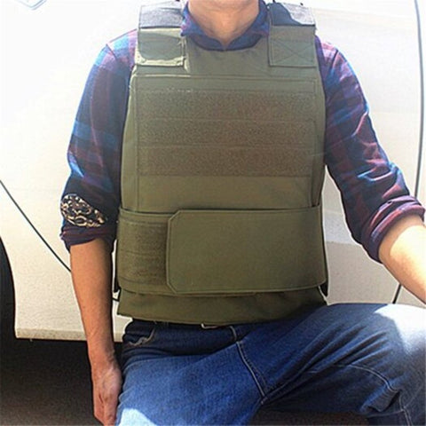 Men Tactical Body Protector Armor Plate Carrier Hunting Combat Vest